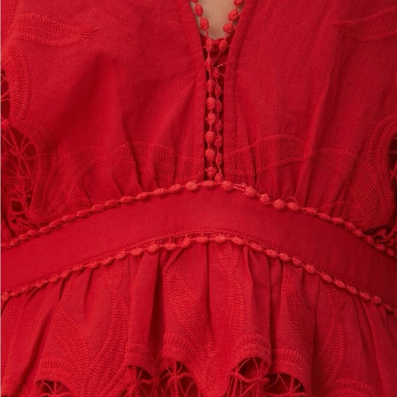 FARM Rio Red Richilieur Mini Dress XS - Picture 5 of 11